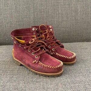 Suede Burgundy Sebago Boots Size 7